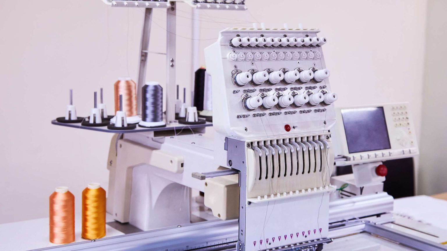 Machine Embroidery on Chiffon Fabric
